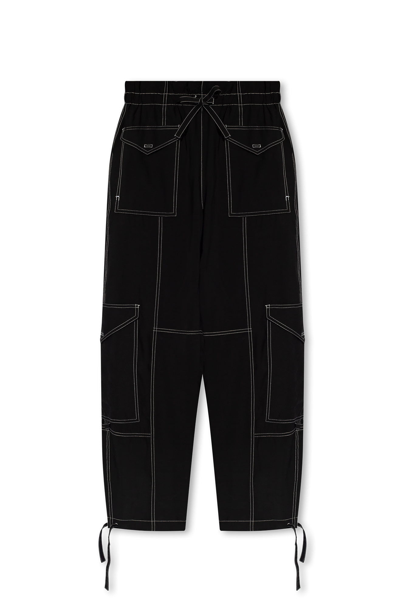 Black Cargo trousers Ganni - Vitkac Italy